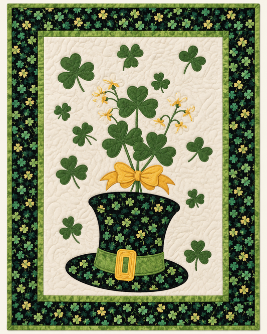 Shamrock Hat Bouquet TD101026469 Quilt Blanket