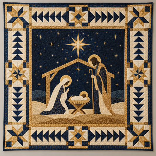 Silent Night Nativity TD101026042 Quilt Blanket