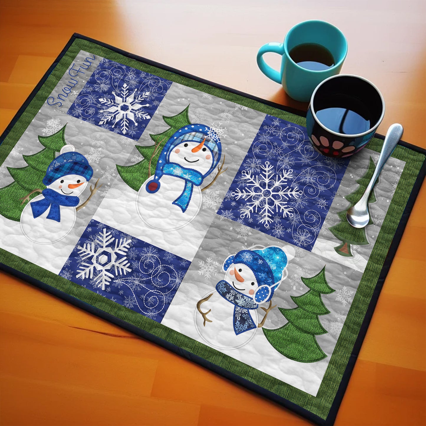 Snowman CLA04122361 Quilted Placemats