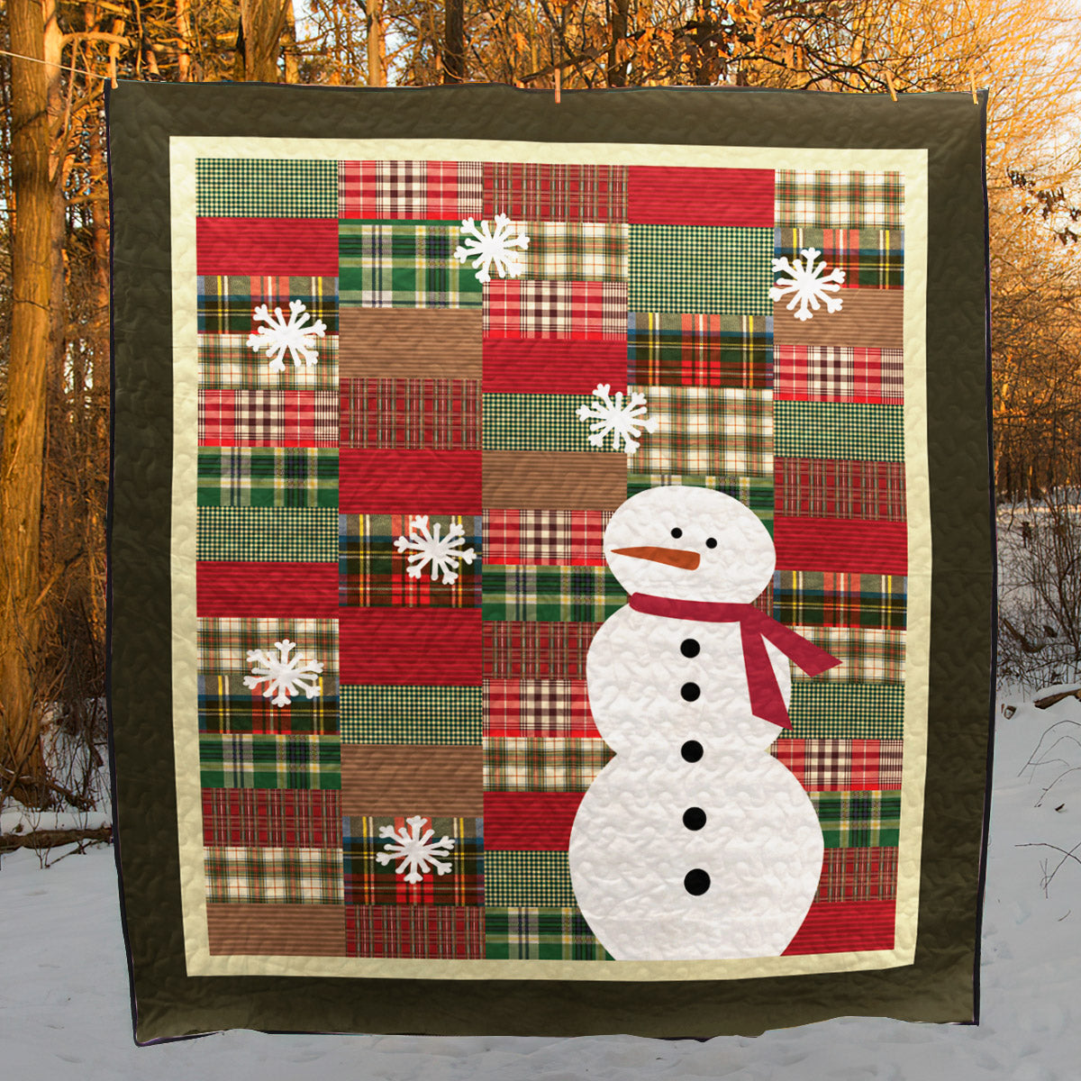 Snowman Christmas CLM0910174 Art Quilt