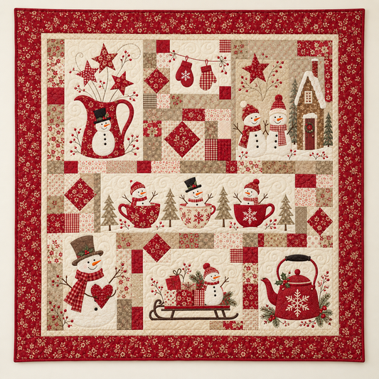 Snowman Christmas Kitchen TD101026057 Quilt Blanket