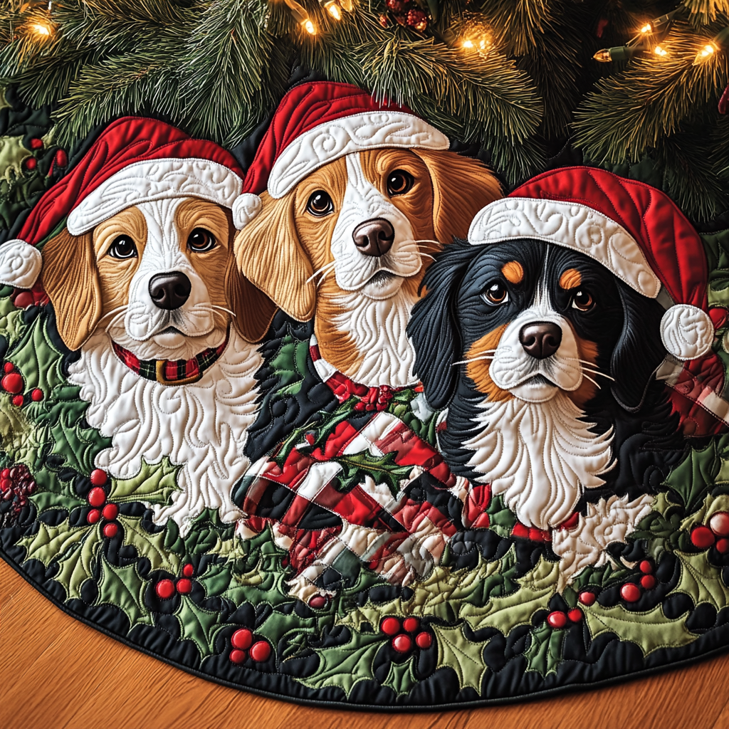 Spaniel TAI041124483 Quilted Tree Skirt