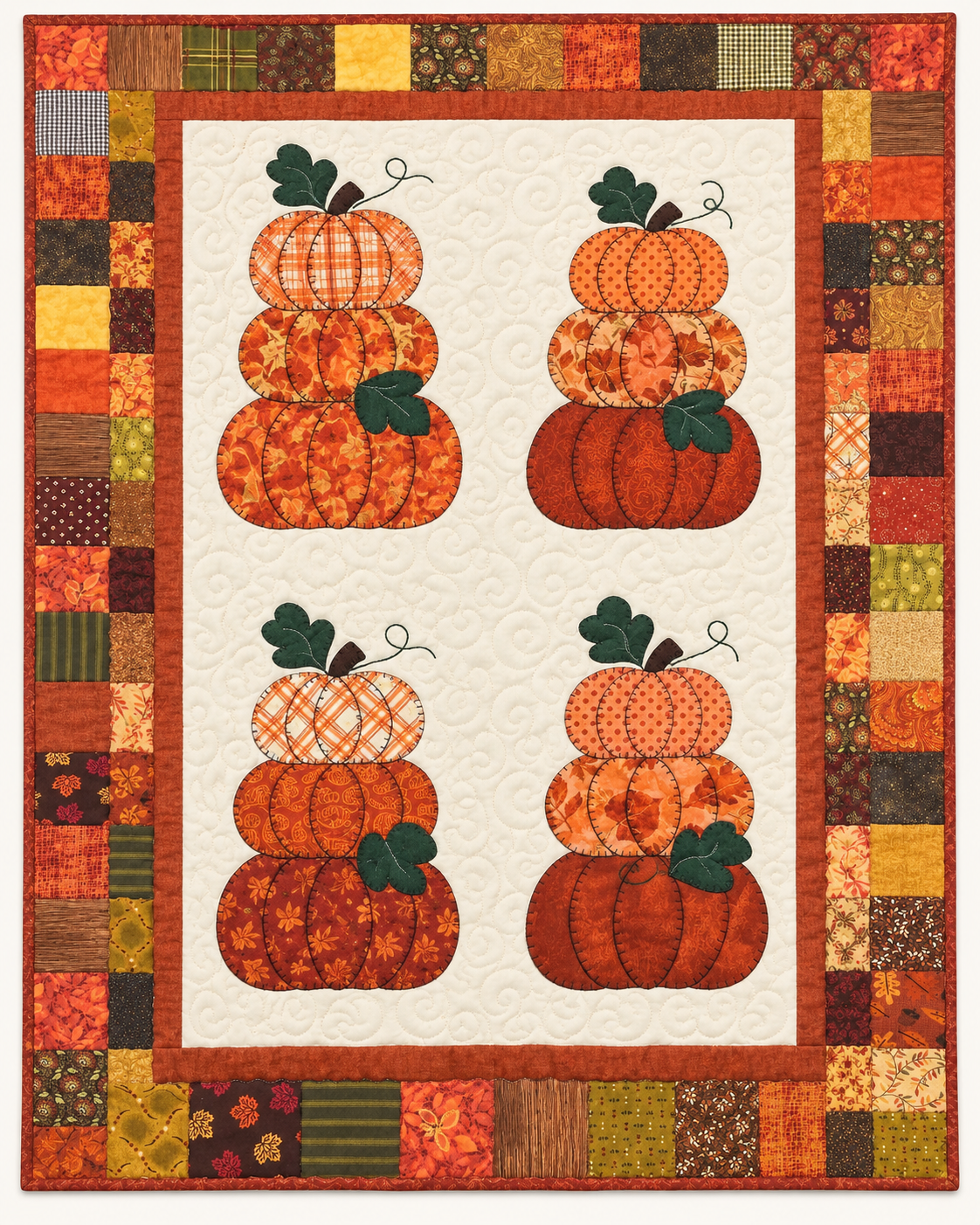 Stacked Autumn Pumpkins TD101026488 Quilt Blanket