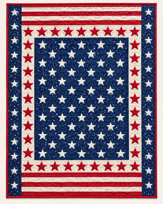 Stars And Stripes Frame TD101026489 Quilt Blanket