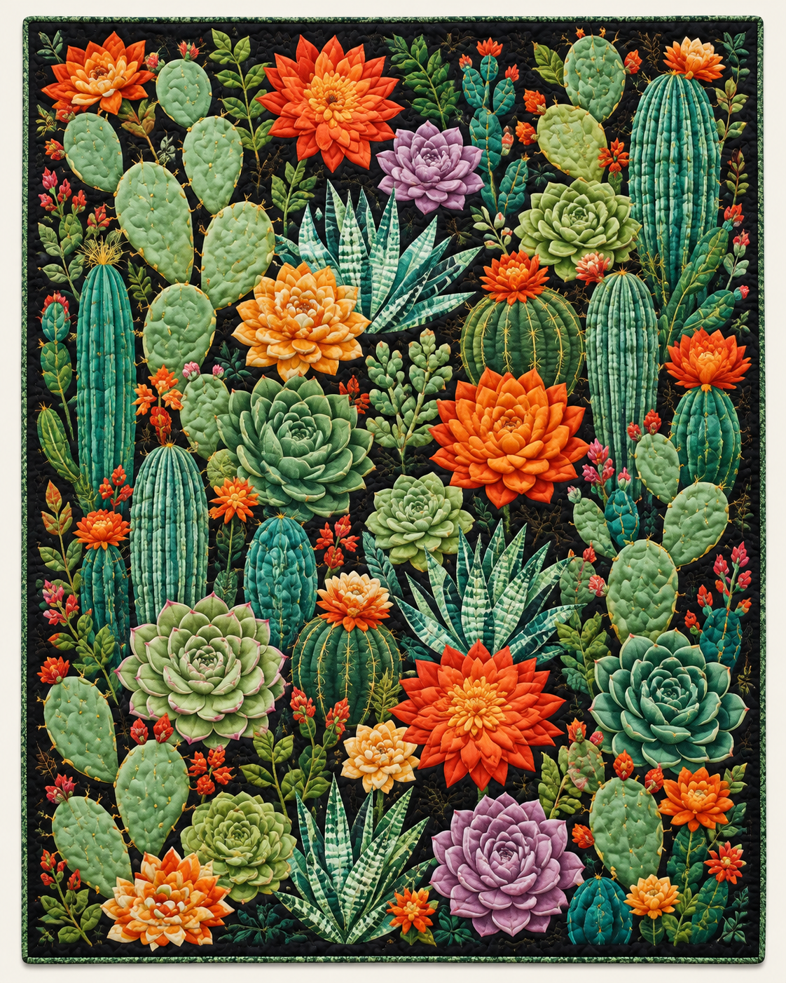 Succulent Flower Garden TD101026490 Quilt Blanket