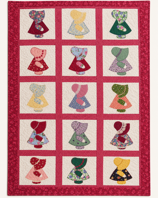Sunbonnet Garden Girls TD101026491 Quilt Blanket