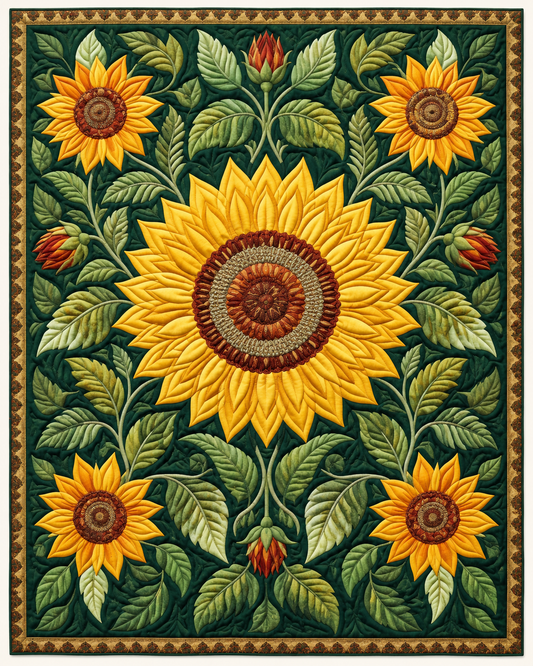 Sunflower Medallion TD101026498 Quilt Blanket