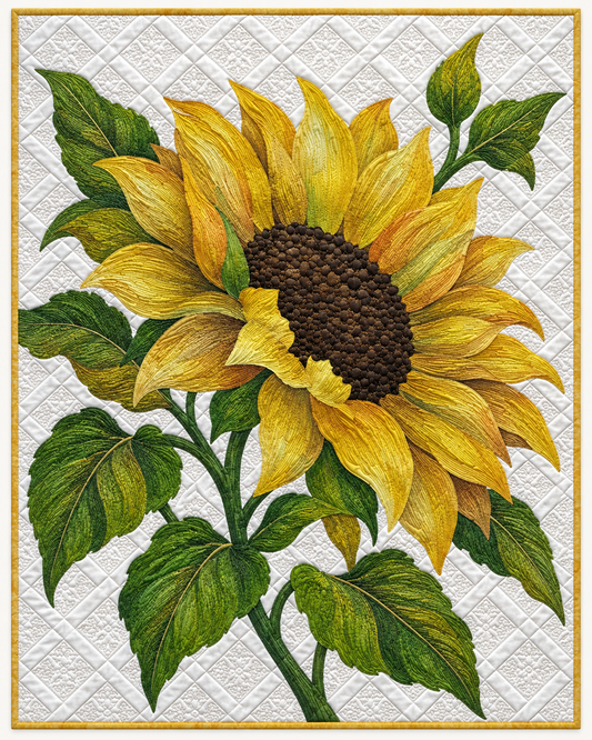 Sunflower On White Lattice TD101026499 Quilt Blanket