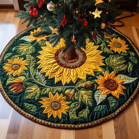 Sunflower TAI221223121QTS Quilted Tree Skirt