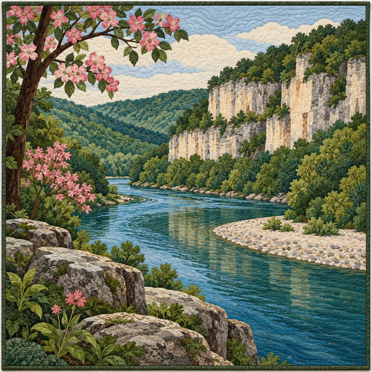 Arkansas Buffalo River Bend TD181026117 Quilt Blanket