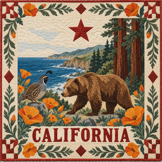 California Golden State Gathering TD181026122 Quilt Blanket