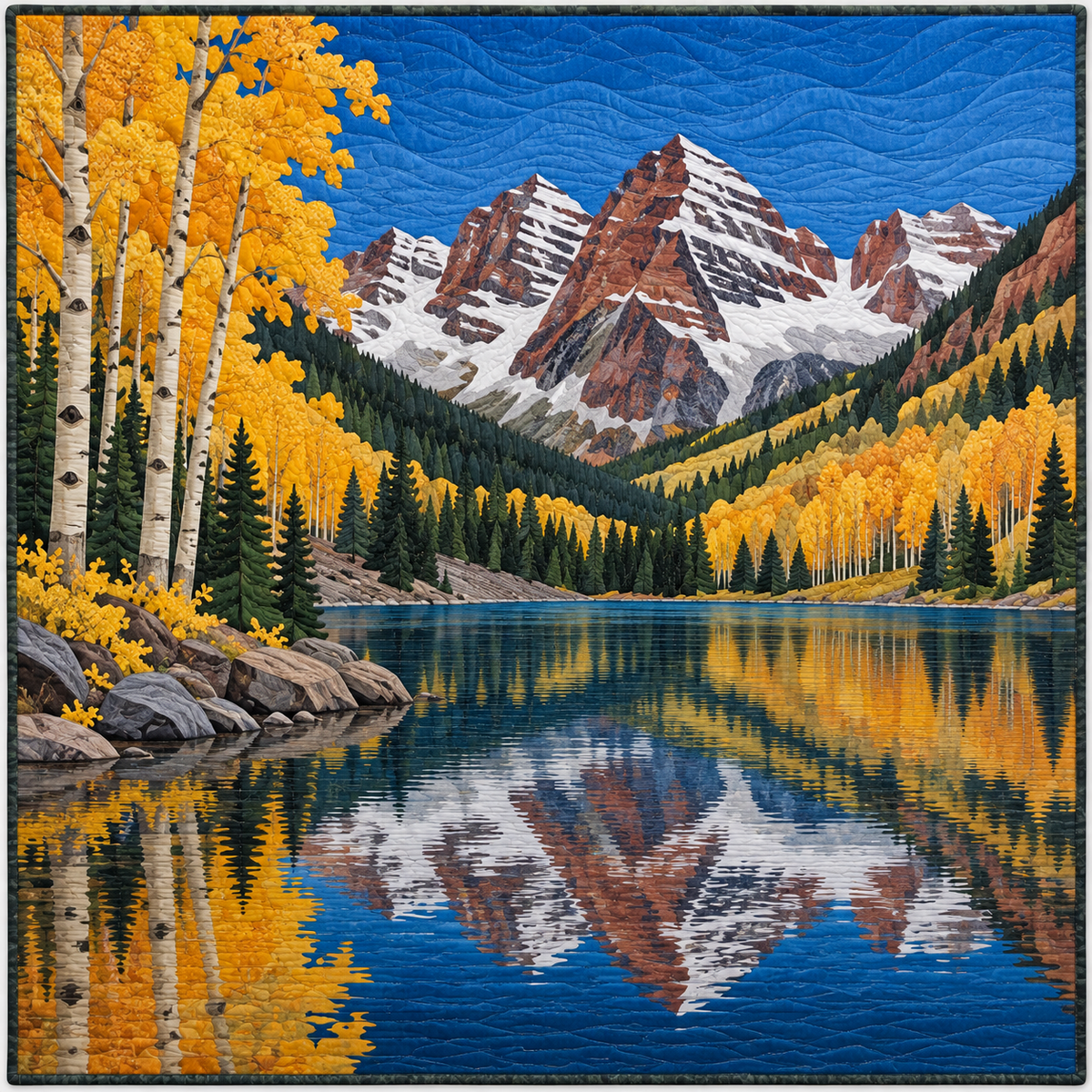 Colorado Aspen Lake Reflections TD181026126 Quilt Blanket
