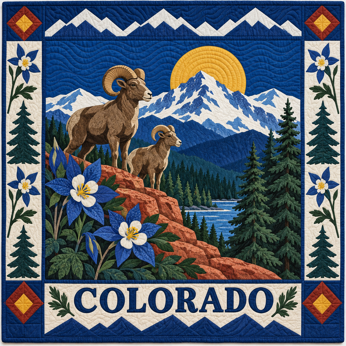 Colorado Centennial Color TD181026127 Quilt Blanket