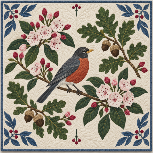 Connecticut Laurel And Robin TD181026132 Quilt Blanket