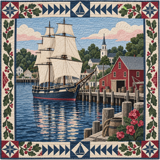 Connecticut Mystic Harbor Heirloom TD181026133 Quilt Blanket