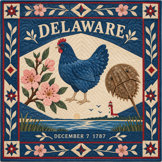Delaware First State Jewel TD181026138 Quilt Blanket