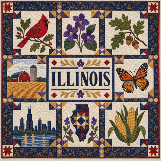 Illinois Prairie State Pride TD181026164 Quilt Blanket