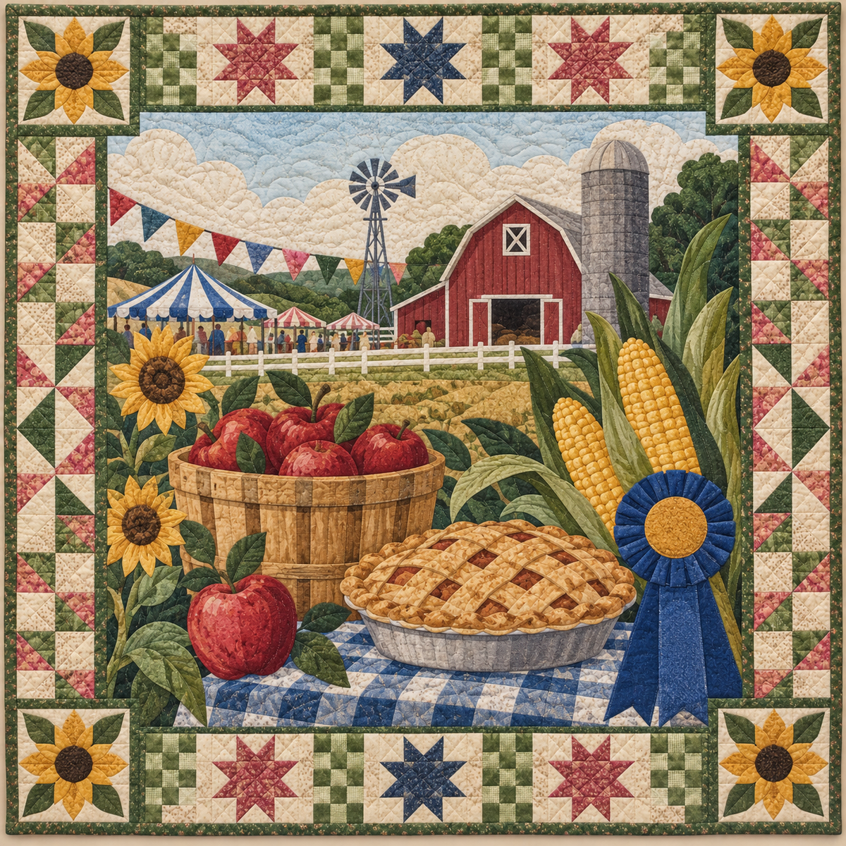 Iowa Harvest Fair TD181026172 Quilt Blanket