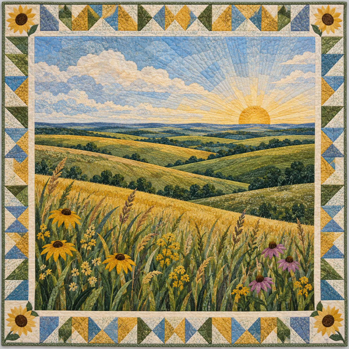 Kansas Flint Hills Wind TD181026176 Quilt Blanket