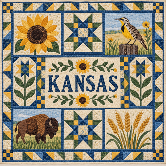 Kansas Sunflower State Home TD181026179 Quilt Blanket