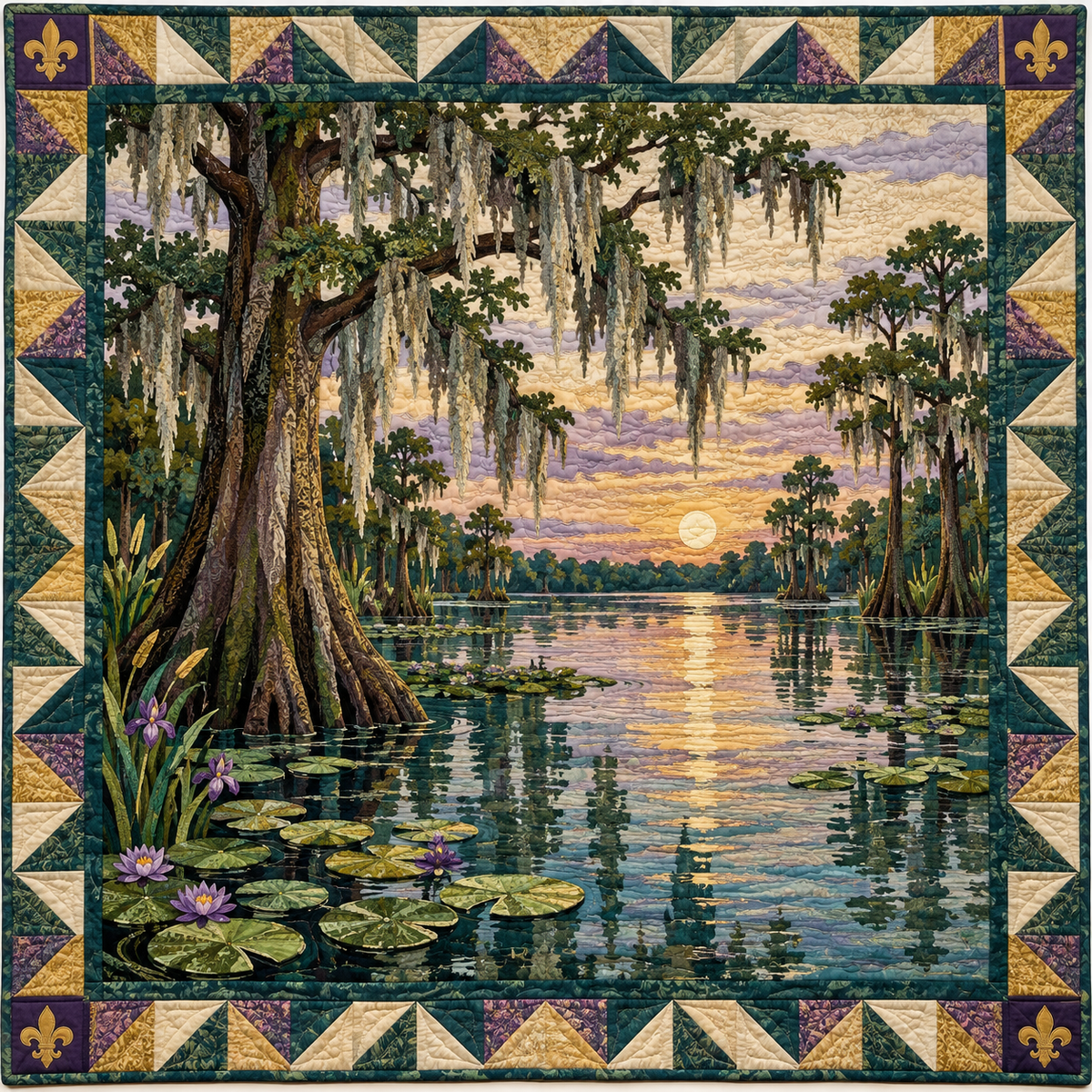 Louisiana Bayou Moon TD181026187 Quilt Blanket