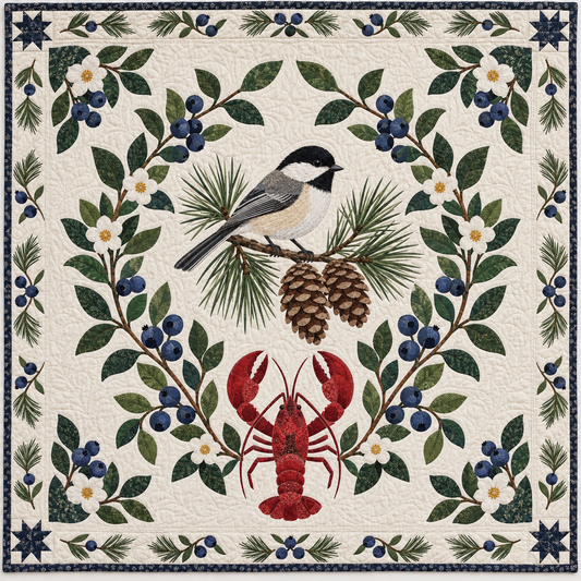 Maine Chickadee And Pine TD181026192 Quilt Blanket