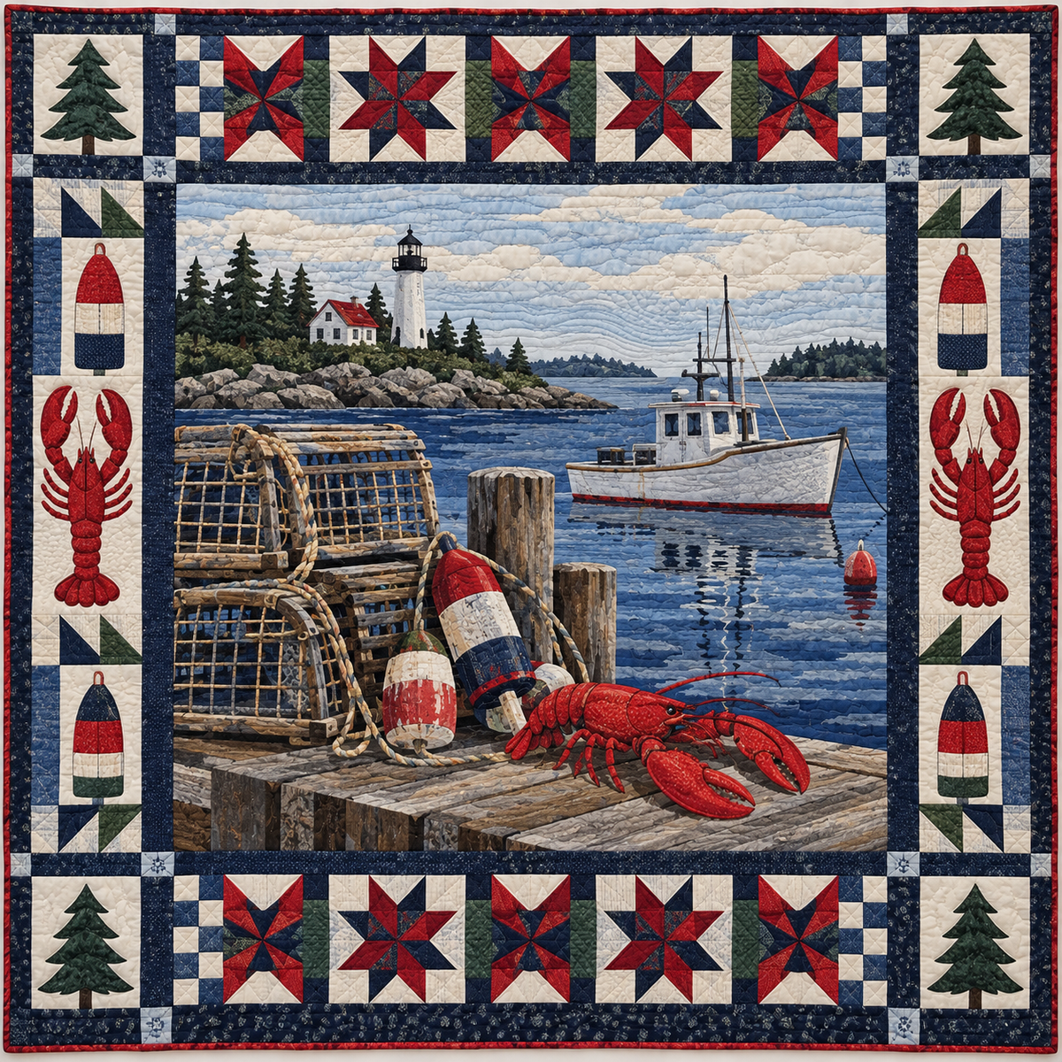 Maine Harbor Hands TD181026193 Quilt Blanket