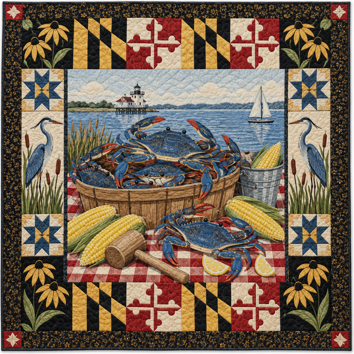 Maryland Bay Table Gathering TD181026196 Quilt Blanket