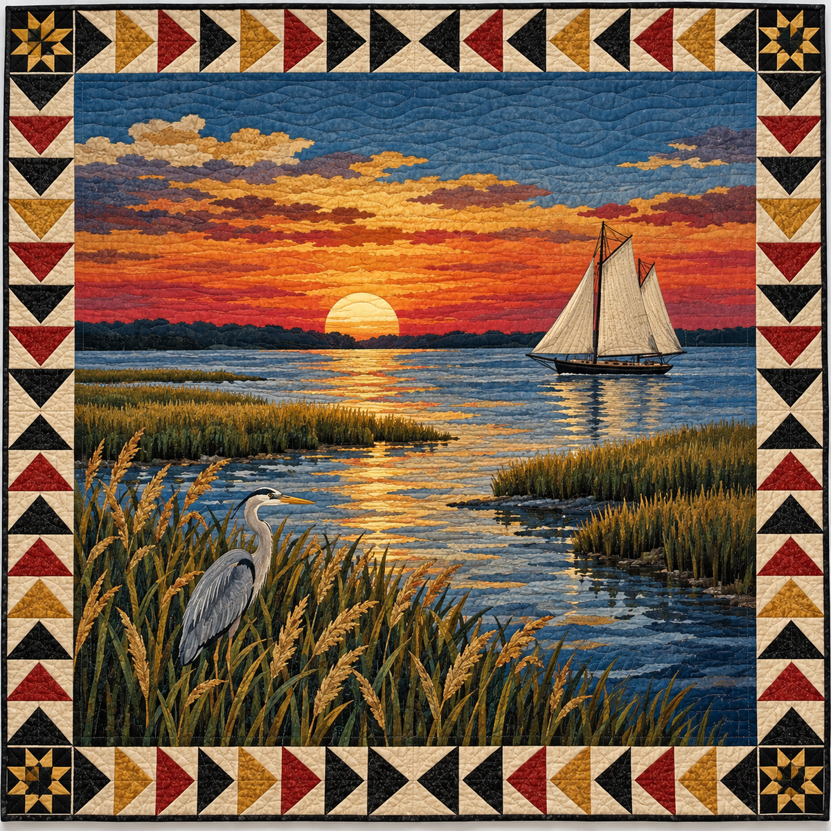 Maryland Chesapeake Sails TD181026197 Quilt Blanket