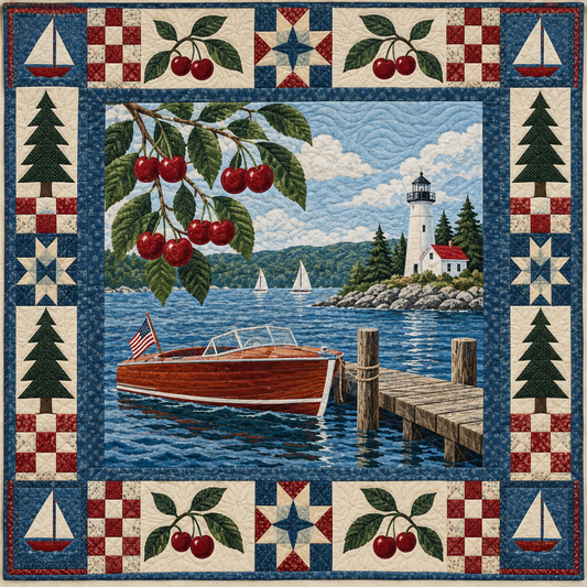 Michigan Lakeshore Cherry Days TD181026207 Quilt Blanket