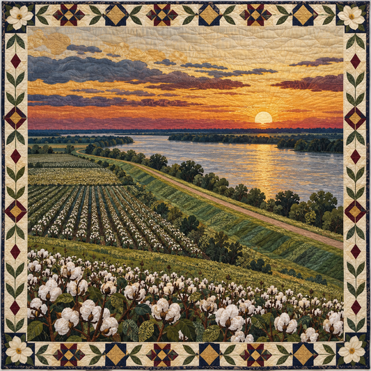 Mississippi Delta Golden Hour TD181026218 Quilt Blanket
