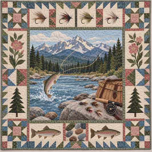 Montana River And Reel TD181026229 Quilt Blanket