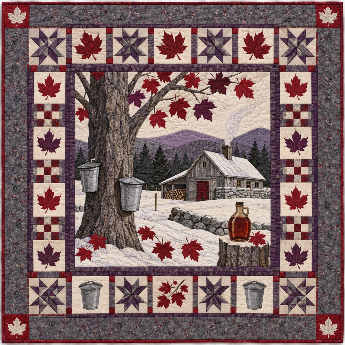 New Hampshire Sugarhouse Spring TD181026244 Quilt Blanket
