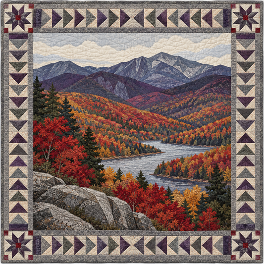 New Hampshire White Mountain Autumn TD181026245 Quilt Blanket