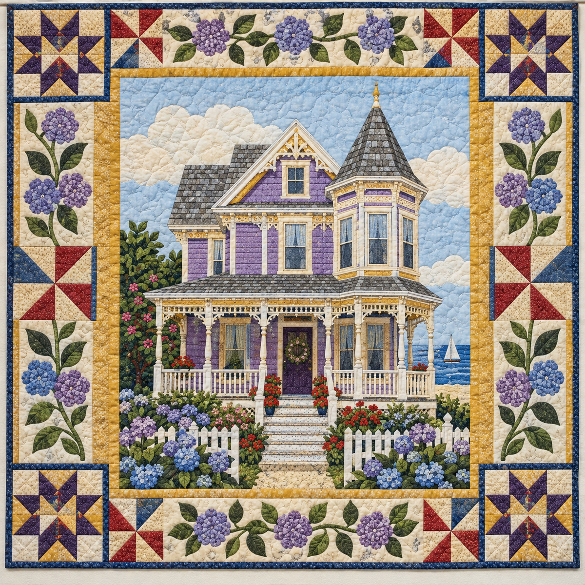 New Jersey Cape May Veranda TD181026246 Quilt Blanket