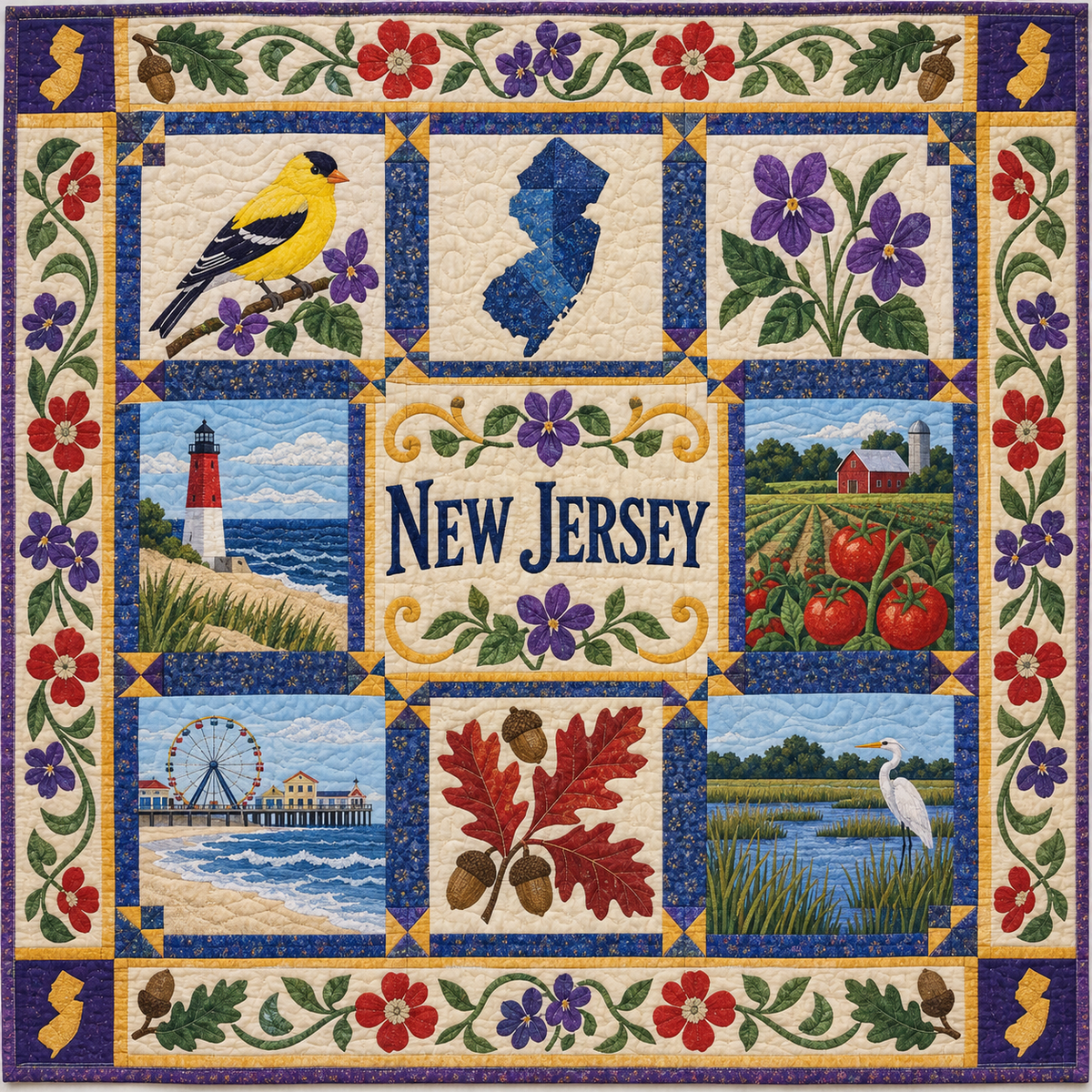 New Jersey Garden State Gathering TD181026247 Quilt Blanket