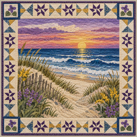 New Jersey Shoreline Sunrise TD181026250 Quilt Blanket