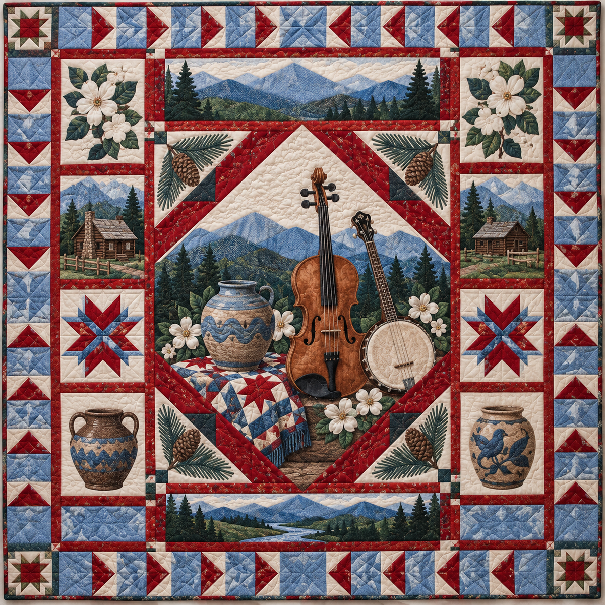 North Carolina Mountain Makers TD181026264 Quilt Blanket