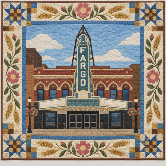 North Dakota Fargo Lights TD181026267 Quilt Blanket