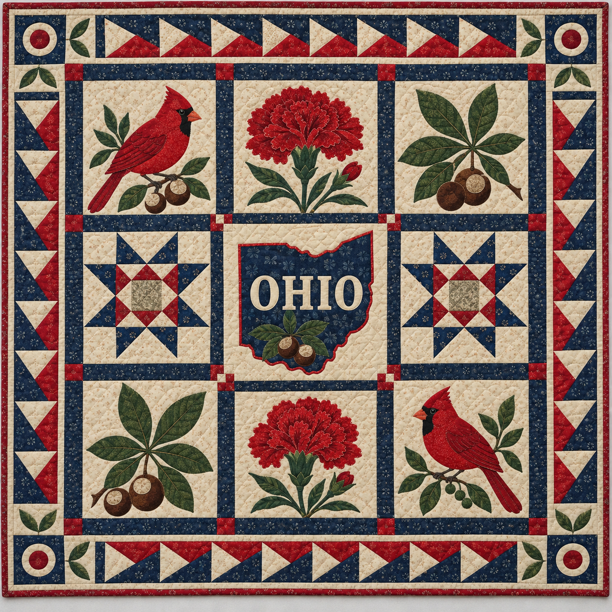Ohio Buckeye State Home TD181026271 Quilt Blanket