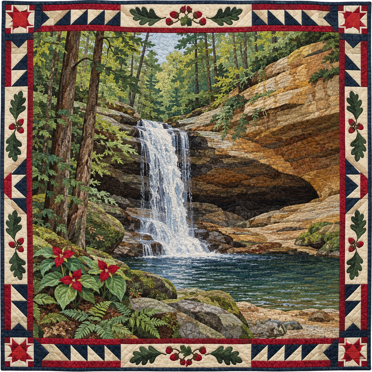 Ohio Hocking Hills Haven TD181026273 Quilt Blanket