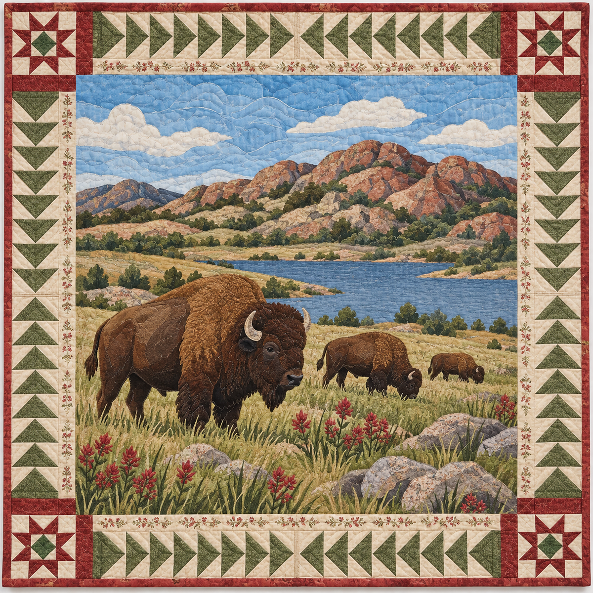 Oklahoma Wichita Mountain Wind TD181026280 Quilt Blanket