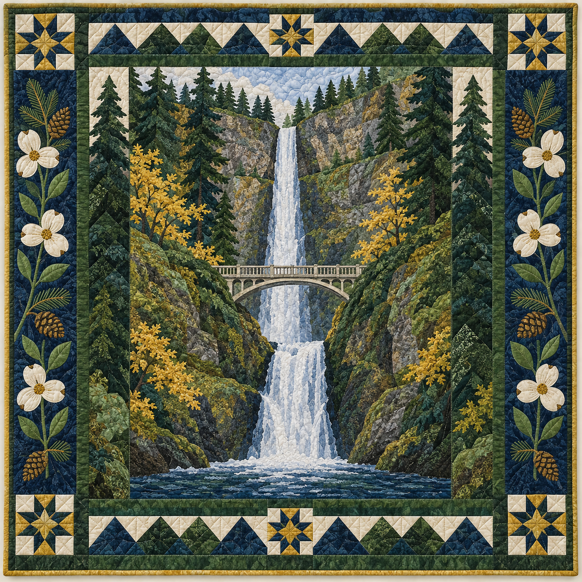 Oregon Multnomah Mist TD181026285 Quilt Blanket