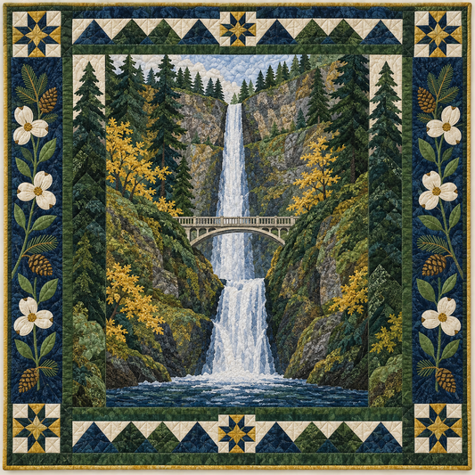 Oregon Multnomah Mist TD181026285 Quilt Blanket