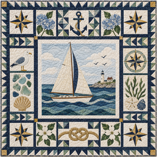 Rhode Island Harbor Regatta TD181026292 Quilt Blanket