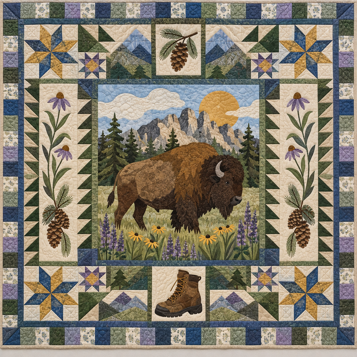 South Dakota Black Hills Trails TD181026302 Quilt Blanket