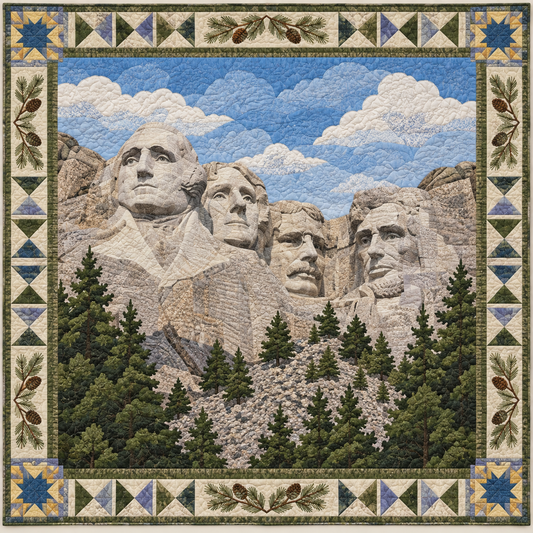 South Dakota Granite Faces TD181026304 Quilt Blanket