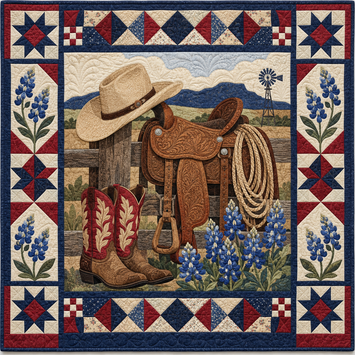 Texas Ranchland Stories TD181026315 Quilt Blanket
