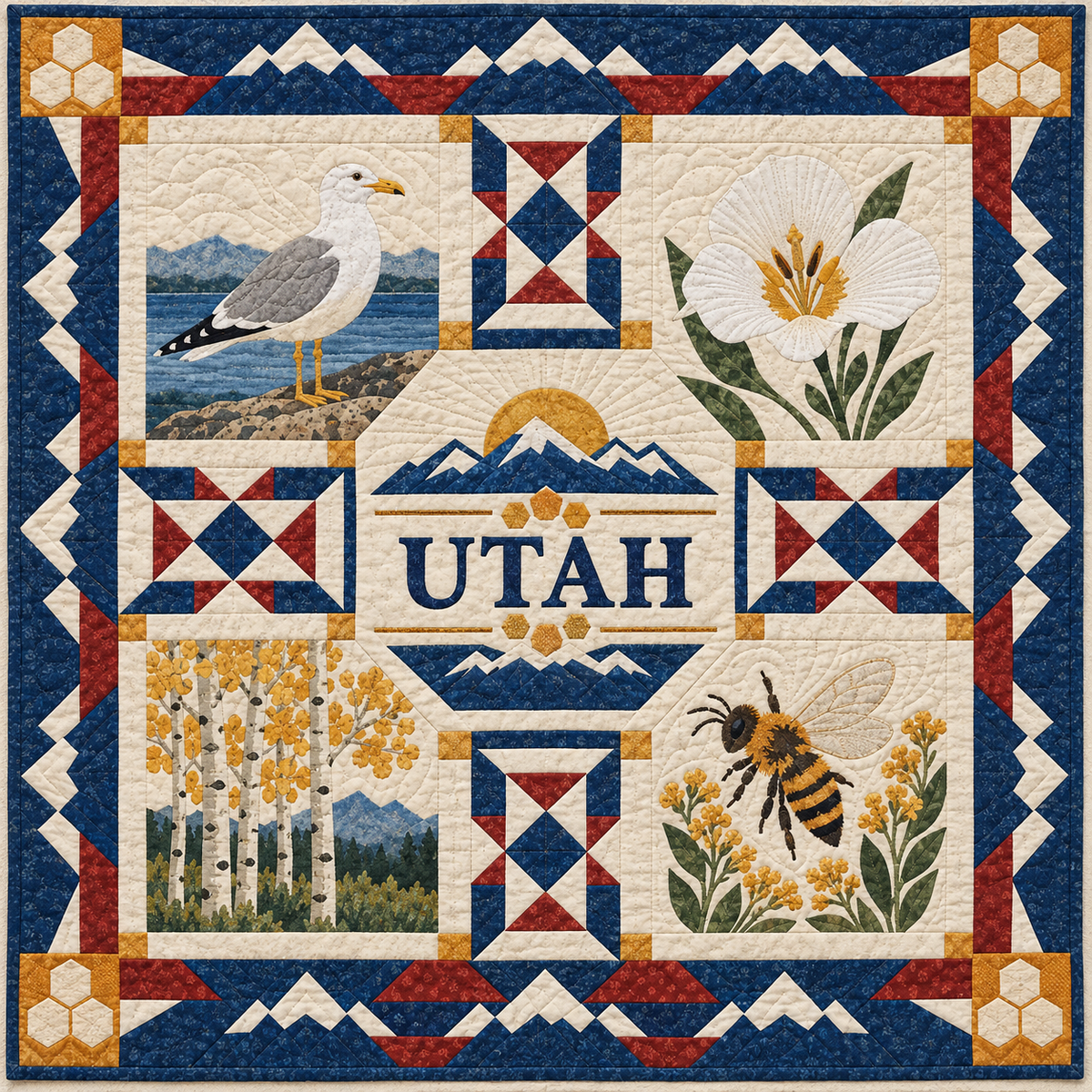 Utah Beehive State Home TD181026316 Quilt Blanket