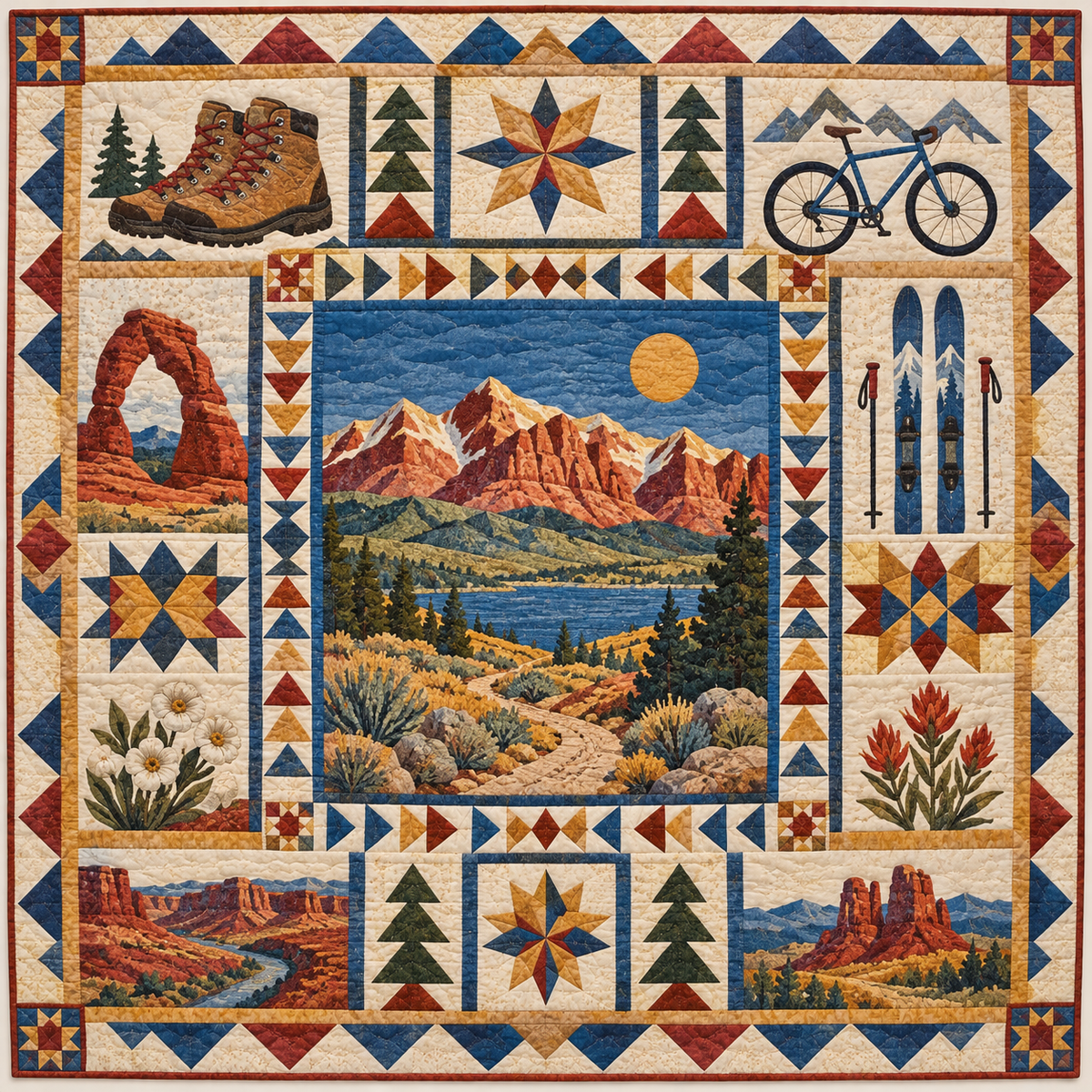 Utah Mountain Playground TD181026320 Quilt Blanket